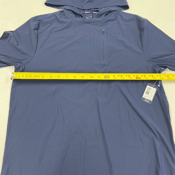 johnnie-O Maxwel Performance T-Shirt Hoodie Navy Blue Size Small NWT - Picture 6 of 11